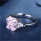 Ruif Jewelry Classic Design S925 Silver 3.0ct Pink/Yellow/White Color Simulated Diamond Ring Wedding Bands