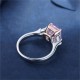 Ruif Jewelry Classic Design S925 Silver 3.0ct Pink Cubic Zircon Ring Wedding Bands