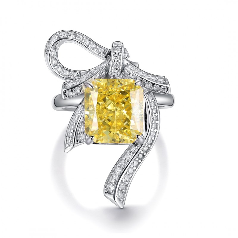 Ruif Jewelry Classic Design S925 Silver 5.0ct Pink/Yellow Colors Simulated Diamond Ring Wedding Bands Ruif Jewelry Classic Design S925 Silver 5.0ct Pink/Yellow Colors Simulated Diamond Ring Wedding Bands