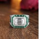 Ruif Jewelry Classic Design S925 Silver 7.51ct Green/White Color Simulated Diamond Ring Man Ring Wedding Bands Ruif Jewelry Classic Design S925 Silver 7.51ct Green/White Color Simulated Diamond Ring Man Ring Wedding Bands