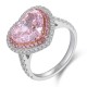 Ruif Jewelry Classic Design 18K gold 7.2ct Pink Simulated Diamond Ring Wedding Bands