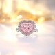Ruif Jewelry Classic Design 18K gold 7.2ct Pink Simulated Diamond Ring Wedding Bands