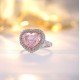 Ruif Jewelry Classic Design 18K gold 7.2ct Pink Simulated Diamond Ring Wedding Bands