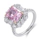 Ruif Jewelry Classic Design 18K gold 6.8ct Pink Simulated Diamond Ring Wedding Bands