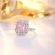 Ruif Jewelry Classic Design 18K gold 6.8ct Pink Simulated Diamond Ring Wedding Bands