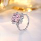 Ruif Jewelry Classic Design 18K gold 6.8ct Pink Simulated Diamond Ring Wedding Bands