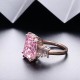 Ruif Jewelry Classic Design 9K gold 10.0ct Pink Simulated Diamond Ring Wedding Bands Ruif Jewelry Classic Design 9K gold 10.0ct Pink Simulated Diamond Ring Wedding Bands