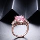 Ruif Jewelry Classic Design 9K gold 10.0ct Pink Simulated Diamond Ring Wedding Bands Ruif Jewelry Classic Design 9K gold 10.0ct Pink Simulated Diamond Ring Wedding Bands