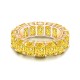 Ruif Jewelry Classic Design 9K gold 5.7ct Yellow Simulated Diamond Ring Wedding Bands