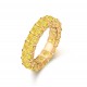 Ruif Jewelry Classic Design 9K gold 5.7ct Yellow Simulated Diamond Ring Wedding Bands
