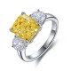 Ruif Jewelry Classic Design S925 Silver 3.0ct Yellow Color Simulated Diamond Ring Wedding Bands Ruif Jewelry Classic Design S925 Silver 3.0ct Yellow Color Simulated Diamond Ring Wedding Bands