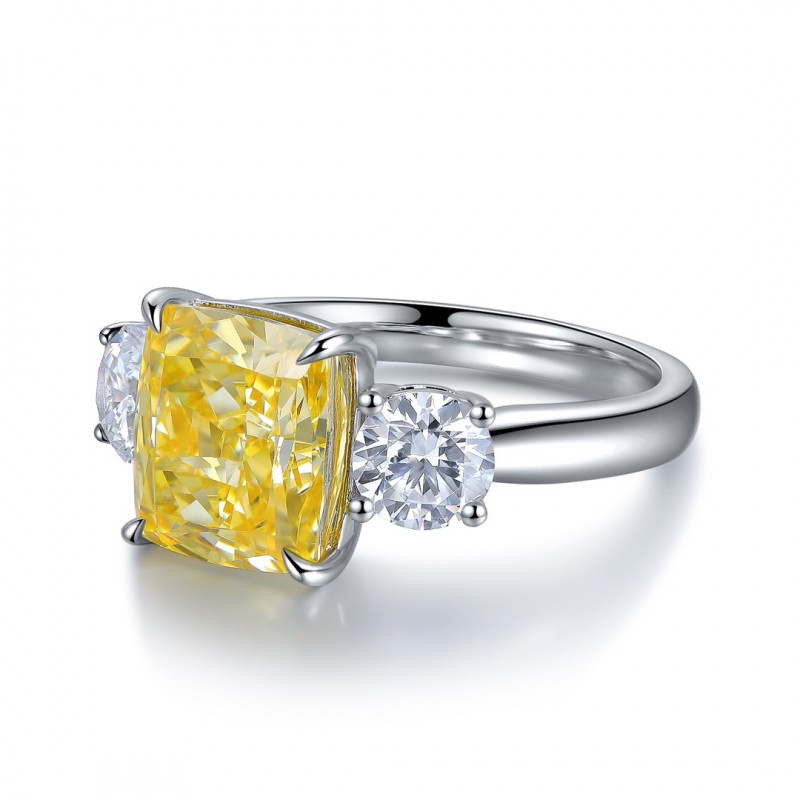 Ruif Jewelry Classic Design S925 Silver 3.0ct Yellow Color Simulated Diamond Ring Wedding Bands Ruif Jewelry Classic Design S925 Silver 3.0ct Yellow Color Simulated Diamond Ring Wedding Bands