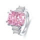 Ruif Jewelry Classic Design S925 Silver 10.0ct Pink Color Simulated Diamond Ring Wedding Bands Ruif Jewelry Classic Design S925 Silver 10.0ct Pink Color Simulated Diamond Ring Wedding Bands