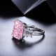 Ruif Jewelry Classic Design S925 Silver 10.0ct Pink Color Simulated Diamond Ring Wedding Bands Ruif Jewelry Classic Design S925 Silver 10.0ct Pink Color Simulated Diamond Ring Wedding Bands