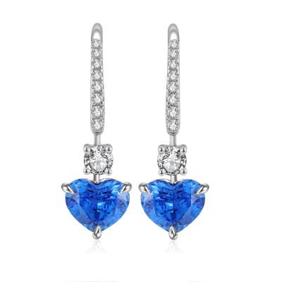 Ruif Jewelry Classic Design S925 Silver 3.16ct Lab Grown Cobalt Spinel  Earrings Gemstone Jewelry Party Gift