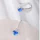 Ruif Jewelry Classic Design S925 Silver 3.16ct Lab Grown Cobalt Spinel  Earrings Gemstone Jewelry Party Gift