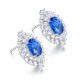 Ruif Jewelry Classic Design S925 Silver 4.28ct Lab Grown Cobalt Spinel  Earrings Gemstone Jewelry Party Gift