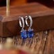 Ruif Jewelry Classic Design S925 Silver 3.6ct Lab Grown Cobalt Spinel  Earrings Gemstone Jewelry Party Gift