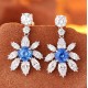 Ruif Jewelry Classic Design S925 Silver 4.67ct Lab Grown Cobalt Spinel Earrings Gemstone Jewelry Party Gift Ruif Jewelry Classic Design S925 Silver 4.67ct Lab Grown Cobalt Spinel Earrings Gemstone Jewelry Party Gift