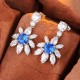 Ruif Jewelry Classic Design S925 Silver 4.67ct Lab Grown Cobalt Spinel Earrings Gemstone Jewelry Party Gift Ruif Jewelry Classic Design S925 Silver 4.67ct Lab Grown Cobalt Spinel Earrings Gemstone Jewelry Party Gift