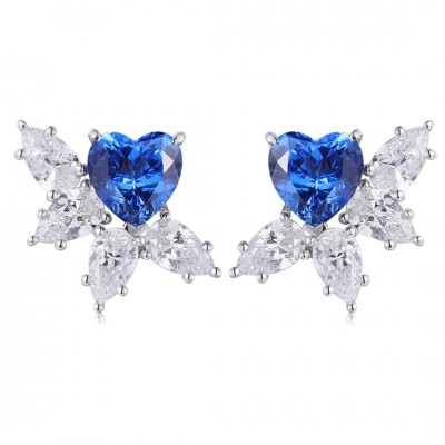 Ruif Jewelry Classic Design S925 Silver  2.1ct Lab Grown Cobalt Spinel  Earrings Gemstone Jewelry