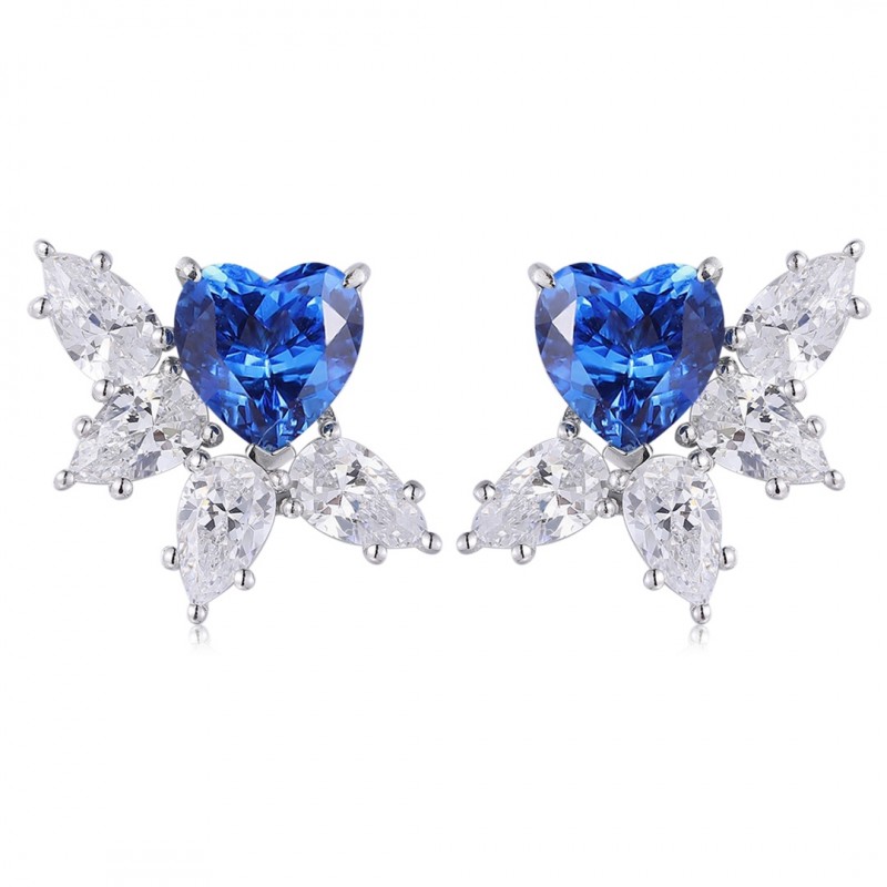 Ruif Jewelry Classic Design S925 Silver 2.1ct Lab Grown Cobalt Spinel Earrings Gemstone Jewelry Ruif Jewelry Classic Design S925 Silver 2.1ct Lab Grown Cobalt Spinel Earrings Gemstone Jewelry
