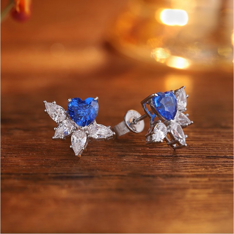 Ruif Jewelry Classic Design S925 Silver 2.1ct Lab Grown Cobalt Spinel Earrings Gemstone Jewelry Ruif Jewelry Classic Design S925 Silver 2.1ct Lab Grown Cobalt Spinel Earrings Gemstone Jewelry