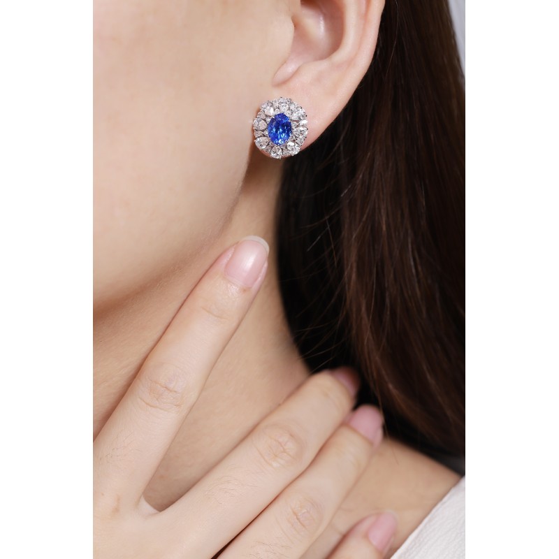 Ruif Jewelry Classic Design S925 Silver 3.03ct Lab Grown Cobalt Spinel Earrings Gemstone Jewelry Ruif Jewelry Classic Design S925 Silver 3.03ct Lab Grown Cobalt Spinel Earrings Gemstone Jewelry