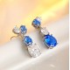 Ruif Jewelry Classic Design S925 Silver 1.17ct Lab Grown Cobalt Spinel  Earrings Gemstone Jewelry Party Gift