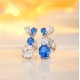 Ruif Jewelry Classic Design S925 Silver 1.17ct Lab Grown Cobalt Spinel  Earrings Gemstone Jewelry Party Gift