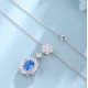 Ruif Jewelry Classic Design S925 Silver 2.33ct Lab Grown Cobalt Spinel Necklace Wedding Bands