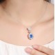 Ruif Jewelry Classic Design S925 Silver 2.33ct Lab Grown Cobalt Spinel Necklace Wedding Bands