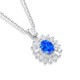 Ruif Jewelry Classic Design S925 Silver 2.42ct Lab Grown Cobalt Spinel Necklace Wedding Bands