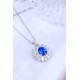 Ruif Jewelry Classic Design S925 Silver 2.42ct Lab Grown Cobalt Spinel Necklace Wedding Bands