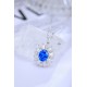 Ruif Jewelry Classic Design S925 Silver 2.42ct Lab Grown Cobalt Spinel Necklace Wedding Bands