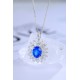 Ruif Jewelry Classic Design S925 Silver 2.42ct Lab Grown Cobalt Spinel Necklace Wedding Bands