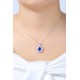 Ruif Jewelry Classic Design S925 Silver 2.42ct Lab Grown Cobalt Spinel Necklace Wedding Bands