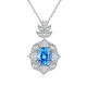 Ruif Jewelry Classic Design S925 Silver 3.11ct Lab Grown Cobalt Spinel Necklace Wedding Bands Ruif Jewelry Classic Design S925 Silver 3.11ct Lab Grown Cobalt Spinel Necklace Wedding Bands