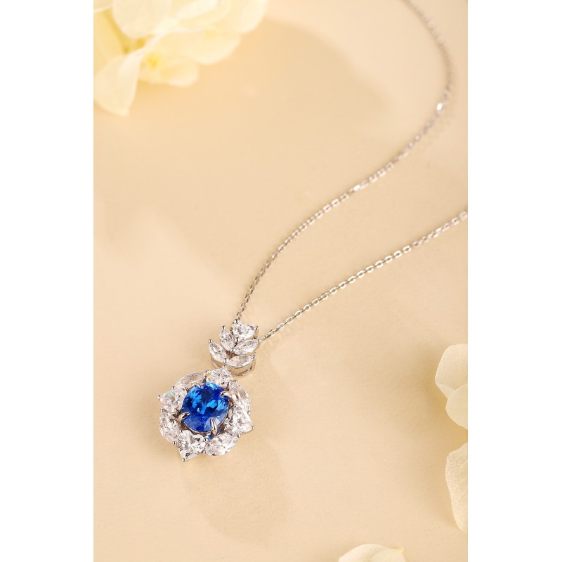 Ruif Jewelry Classic Design S925 Silver 3.11ct Lab Grown Cobalt Spinel Necklace Wedding Bands Ruif Jewelry Classic Design S925 Silver 3.11ct Lab Grown Cobalt Spinel Necklace Wedding Bands