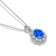 Ruif Jewelry Classic Design S925 Silver 2.428ct Lab Grown Cobalt Spinel Necklace Wedding Bands