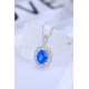 Ruif Jewelry Classic Design S925 Silver 2.428ct Lab Grown Cobalt Spinel Necklace Wedding Bands