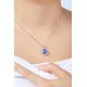 Ruif Jewelry Classic Design S925 Silver 2.428ct Lab Grown Cobalt Spinel Necklace Wedding Bands