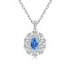 Ruif Jewelry Classic Design S925 Silver 1.04ct Lab Grown Cobalt Spinel Necklace Wedding Bands Ruif Jewelry Classic Design S925 Silver 1.04ct Lab Grown Cobalt Spinel Necklace Wedding Bands