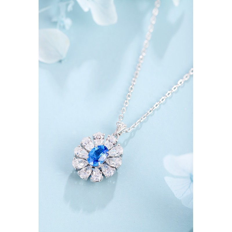 Ruif Jewelry Classic Design S925 Silver 1.04ct Lab Grown Cobalt Spinel Necklace Wedding Bands Ruif Jewelry Classic Design S925 Silver 1.04ct Lab Grown Cobalt Spinel Necklace Wedding Bands