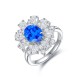 Ruif Jewelry Classic Design S925 Silver 2.398ct Lab Grown Cobalt Spinel Ring Wedding Bands