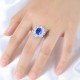 Ruif Jewelry Classic Design S925 Silver 2.398ct Lab Grown Cobalt Spinel Ring Wedding Bands