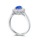 Ruif Jewelry Classic Design S925 Silver 0.95ct Lab Grown Cobalt Spinel Ring Wedding Bands