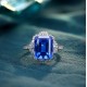 Ruif Jewelry Classic Design S925 Silver 5.67ct Lab Grown Cobalt Spinel Ring Wedding Bands