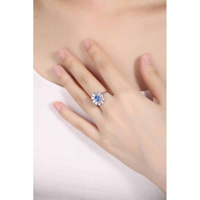 Ruif Jewelry Classic Design S925 Silver 0.98ct Lab Grown Cobalt Spinel Ring Wedding Bands Ruif Jewelry Classic Design S925 Silver 0.98ct Lab Grown Cobalt Spinel Ring Wedding Bands