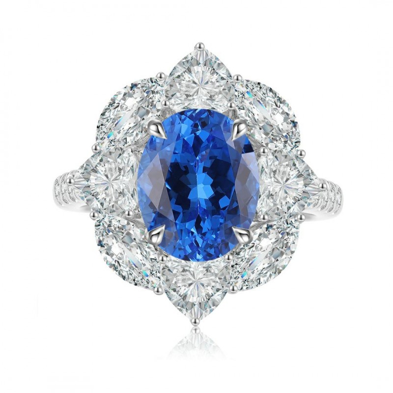 Ruif Jewelry Classic Design S925 Silver 3.16ct Lab Grown Cobalt Spinel Ring Wedding Bands Ruif Jewelry Classic Design S925 Silver 3.16ct Lab Grown Cobalt Spinel Ring Wedding Bands